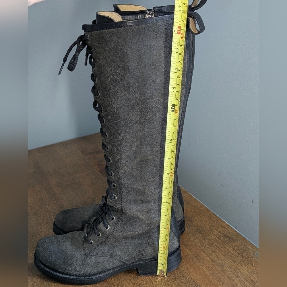 Frye Tall Lace Up Veronica Boot - Picture 14 of 16